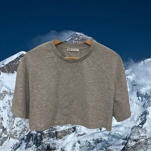 Zara Cropped Shirt, Boxy Relaxed Fit - Small